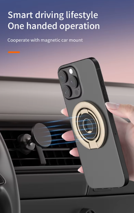 Dual Sided Magnetic Mobile Holder Grip - 3 Rings Design - Image 10