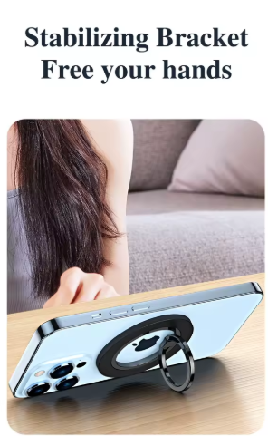 Magnetic Spin Ring Holder - 360° Rotating Phone Grip & Stand - Image 6