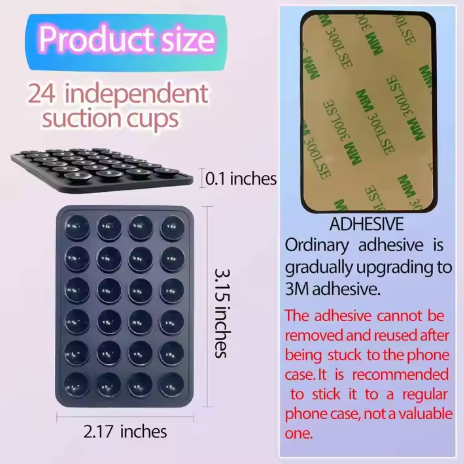 1 Side - Silicone Suction Phone Case - Double Face Sticking - Image 6