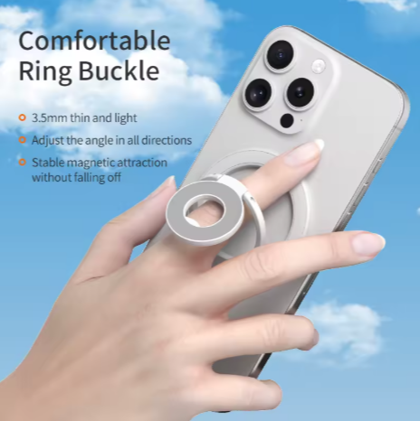 Dual Sided Magnetic Mobile Holder Grip - 3 Rings Design - Image 5