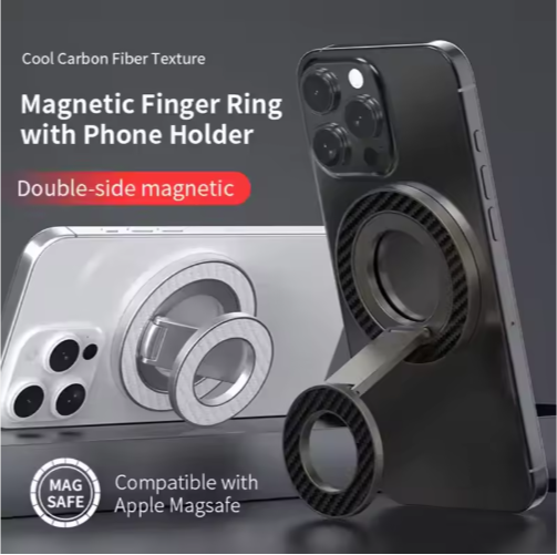 Dual Sided Magnetic Loop Mobile Holder Grip - Carbon Fiber Edition - Image 9