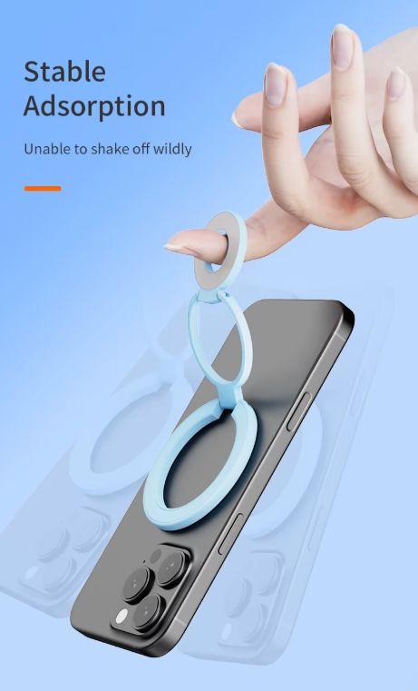 Dual Sided Magnetic Mobile Holder Grip - 3 Rings Design - Image 9